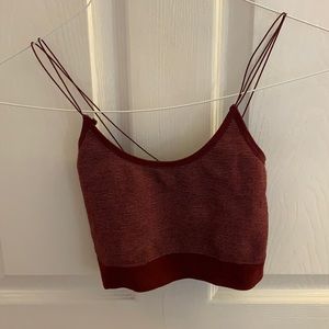 Burgundy 4 strap tank